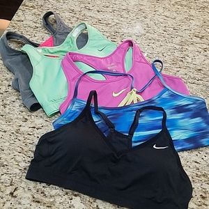 alotment of sports bras